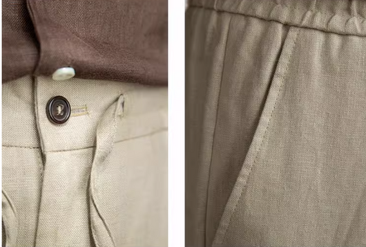 Pantalón de Lino Ligero con Ajuste Tethered para el Día a Día - Image 7