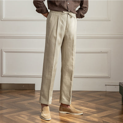 Pantalón de Lino Ligero con Ajuste Tethered para el Día a Día - Image 11