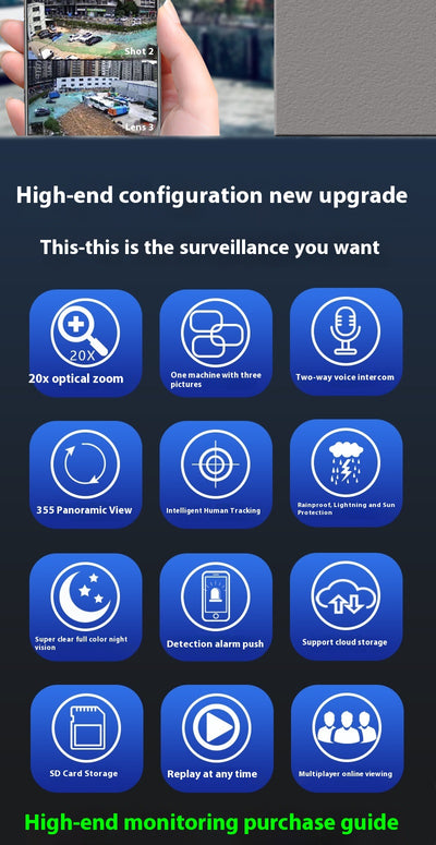 Sistema de Vigilancia Exterior 4 Megapíxeles con Triple Pantalla - Image 26