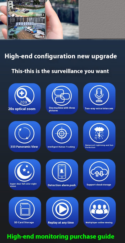 Sistema de Vigilancia Exterior 4 Megapíxeles con Triple Pantalla - Image 26