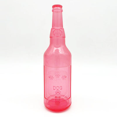 Translucent blue pet molar toy shaped like a bottle, featuring embossed paw prints and the word "DOG". - Image 21