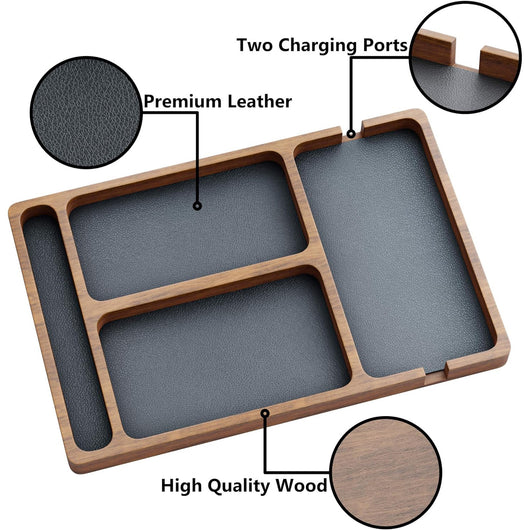 Organizador de Escritorio en Madera con Compartimentos - Caja Almacenamiento Multifunción - Image 13