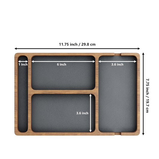 Organizador de Escritorio en Madera con Compartimentos - Caja Almacenamiento Multifunción - Image 16