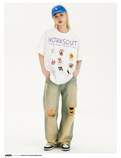 Camiseta Retro Estampada con Cachorritos - Image 25