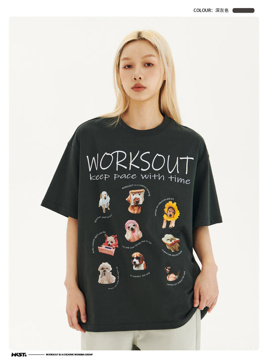 Camiseta Retro Estampada con Cachorritos - Image 29