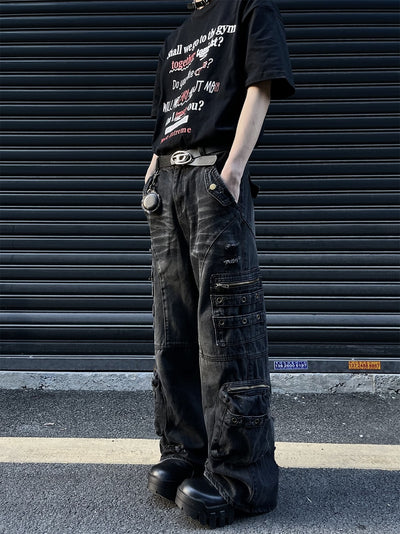 Pantalones Vaqueros Vintage Oversized con Bolsillos Grandes - Image 21