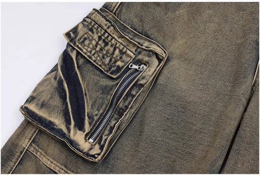 Pantalón Vaquero Retro Tipo Workwear con Bolsillos y Pierna Ancha - Image 23
