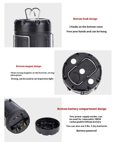 Lámpara de Camping Dual Power - Linterna LED para Tienda de Campaña - Image 13