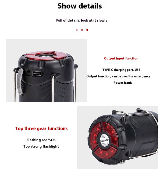 Lámpara de Camping Dual Power - Linterna LED para Tienda de Campaña - Image 33