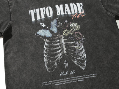 Camiseta Calavera Desgastada para Hombre - Estilo Vintage Rock - Image 34