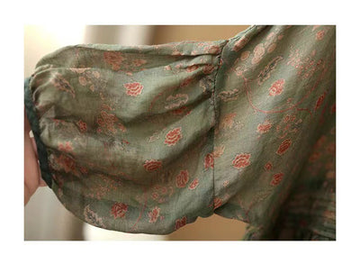 Camisa Vintage de Lino y Algodón con Estampado Floral para Verano - Image 20