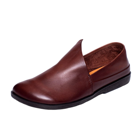 Zapatos Casuales Mujer Estilo Étnico Retro de Cuero Gamuza con Tacón Bajo - Image 21