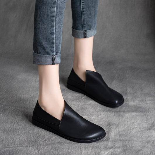 Zapatos Casuales Mujer Estilo Étnico Retro de Cuero Gamuza con Tacón Bajo - Image 22
