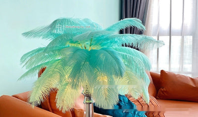 Lámpara de Mesa Táctil con Plumas Naturales - Iluminación Decorativa Premium - Image 13