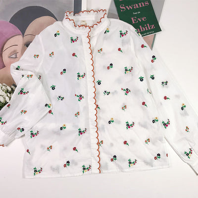 Blusa Bordada Suelta de Manga Larga - Casual y Cómoda - Image 6