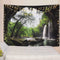 Tapiz de Pared Decorativo con Cascada Mística en Cueva
