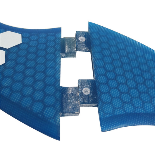 Aleta de Tabla de Surf Fibra de Vidrio Honeycomb Verde Naranja - Thruster FCS Future G5 - Image 10