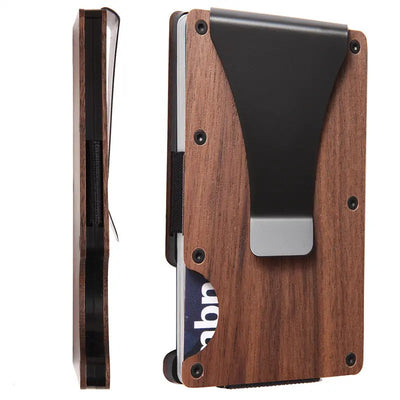 Billetera de Madera con Protección RFID y Funda de Tarjetas - Image 7