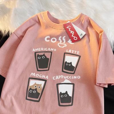 Camiseta de Manga Corta Flocking Milk Coffee para Hombre - Image 15