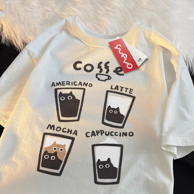 Camiseta de Manga Corta Flocking Milk Coffee para Hombre - Image 17