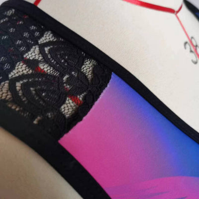 Traje de Baño Dos Piezas con Encaje Estampado para Mujer - Image 17