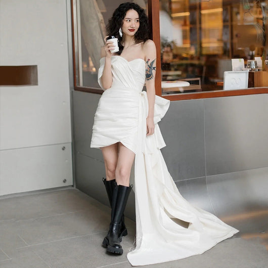 Vestido de Novia Corto Elegante para Mujeres - Image 9