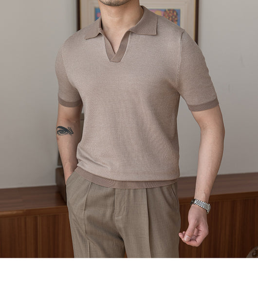 Blusa Tejida Retro con Solapa Casual - Image 10
