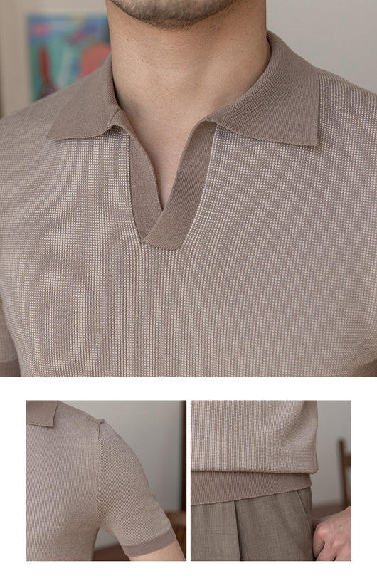 Blusa Tejida Retro con Solapa Casual - Image 11