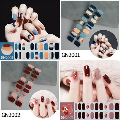 Pegatinas de Uñas Gel sin Horno con Diseño de Líneas Geométricas - Image 32