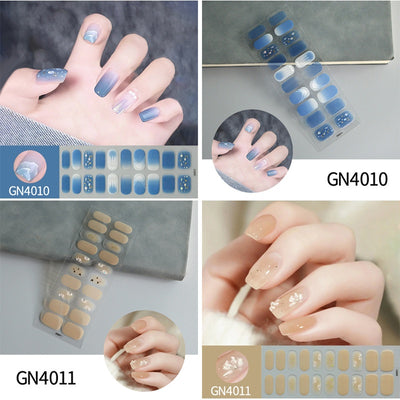 Pegatinas de Uñas Gel sin Horno con Diseño de Líneas Geométricas - Image 44