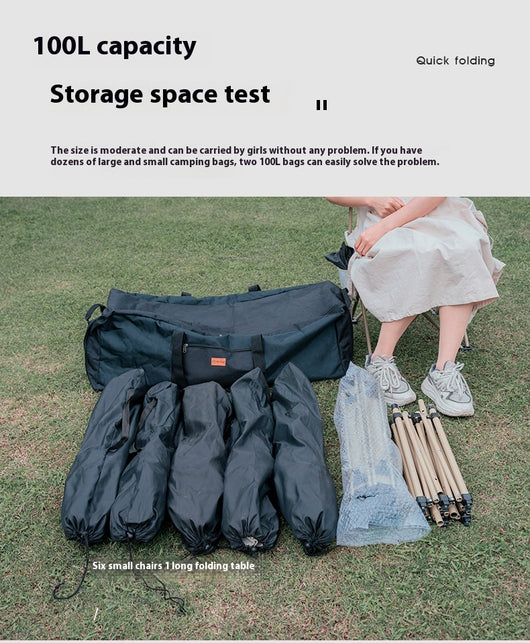 Carpa Impermeable Oversized para Camping con Bolsa de Almacenamiento y Muebles Plegables - Image 28
