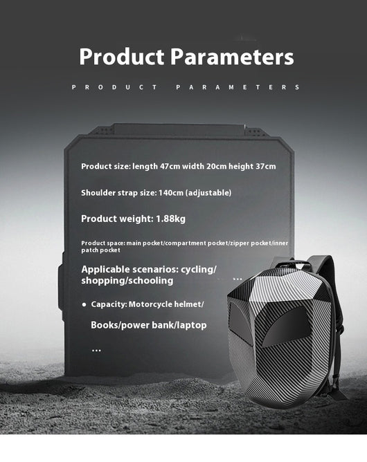 Mochila Impermeable para Casco de Motocicleta con Luz LED - Capacidad Full Face - Image 16