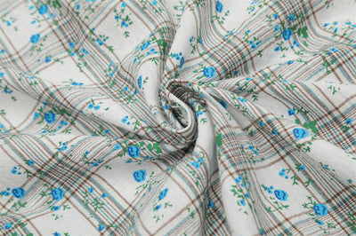 Camisa Suelta Estampado Floral y Cuadros para Hombre - Image 23