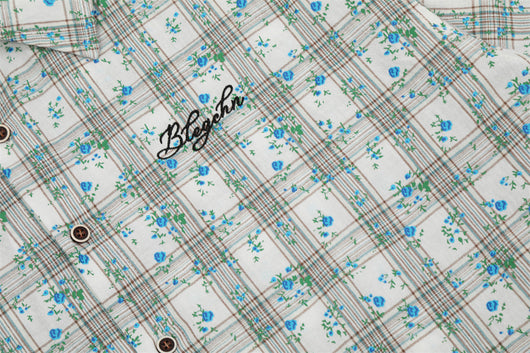 Camisa Suelta Estampado Floral y Cuadros para Hombre - Image 26