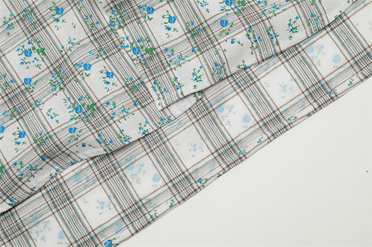 Camisa Suelta Estampado Floral y Cuadros para Hombre - Image 33