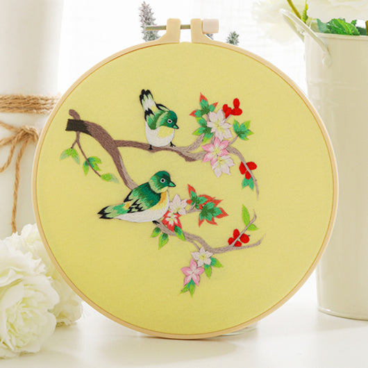 Kit Completo de Bordado Manual - Diseño Floral y Aves Estilo Chino - Image 16
