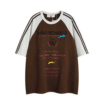 Camiseta Holgada con Letras para Hombre - Manga Corta - Image 17