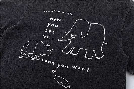 Playera Hombre Elefante Abstracto Pintado a Mano - Image 20