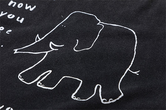 Playera Hombre Elefante Abstracto Pintado a Mano - Image 24