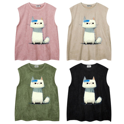 Playera Estampada Gatito Artista para Hombre - Image 26