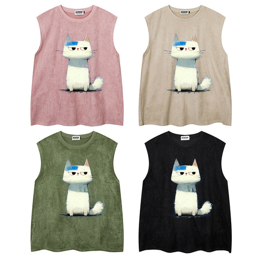 Playera Estampada Gatito Artista para Hombre - Image 26