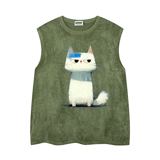 Playera Estampada Gatito Artista para Hombre - Image 30