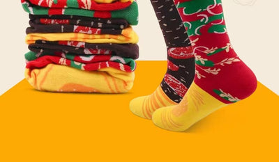 Calcetines Divertidos Hamburguesa Navideña - Regalo Perfecto para Fiestas - Image 16