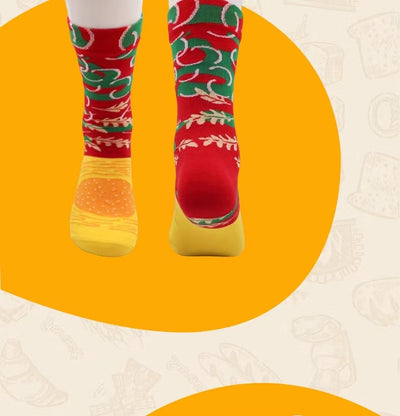 Calcetines Divertidos Hamburguesa Navideña - Regalo Perfecto para Fiestas - Image 18