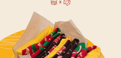 Calcetines Divertidos Hamburguesa Navideña - Regalo Perfecto para Fiestas - Image 20