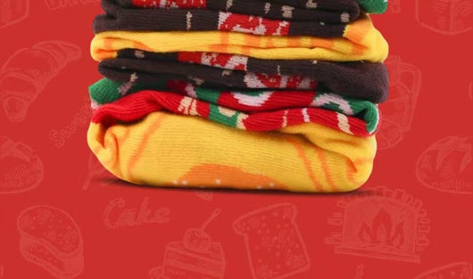 Calcetines Divertidos Hamburguesa Navideña - Regalo Perfecto para Fiestas - Image 24