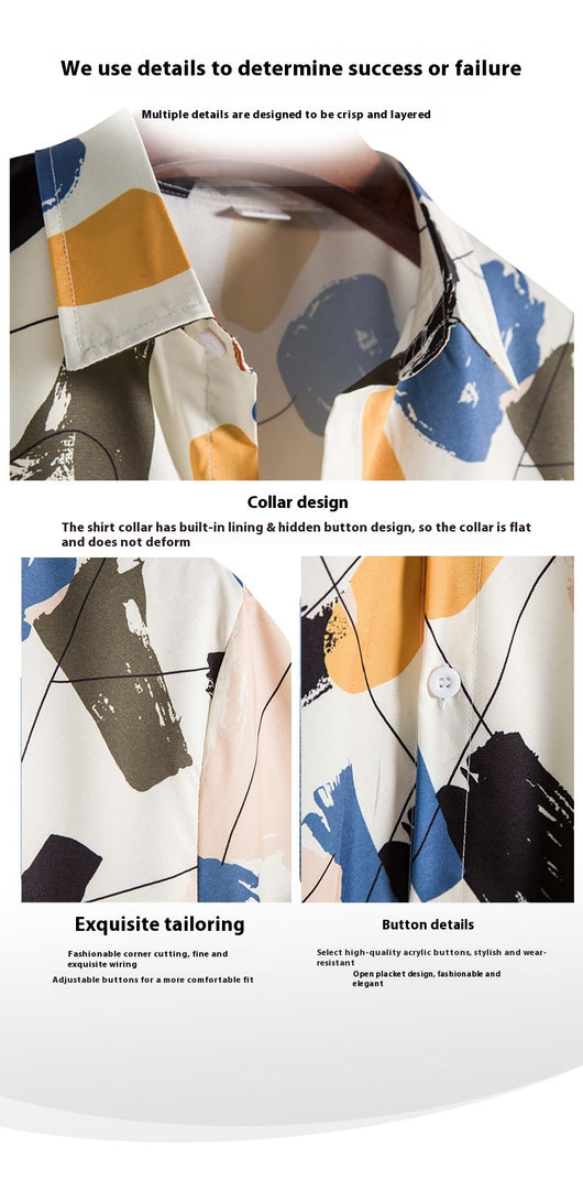 Camisa Hawaiana Estampada Casual para Hombre - Perfecta para Vacaciones - Image 16