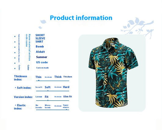 Camisa Hawaiana Estampada Casual para Hombre - Perfecta para Vacaciones - Image 17