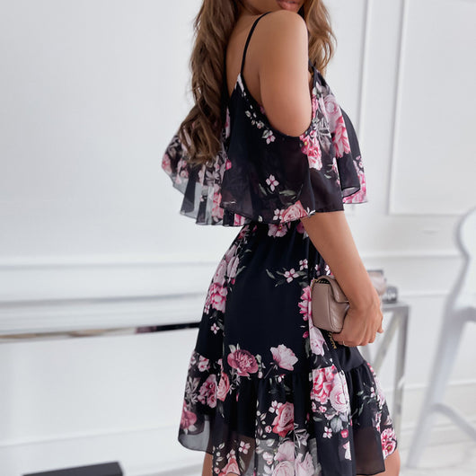 Vestido de Verano con Flores y Volantes - Diseño Hombros Descubiertos - Image 16