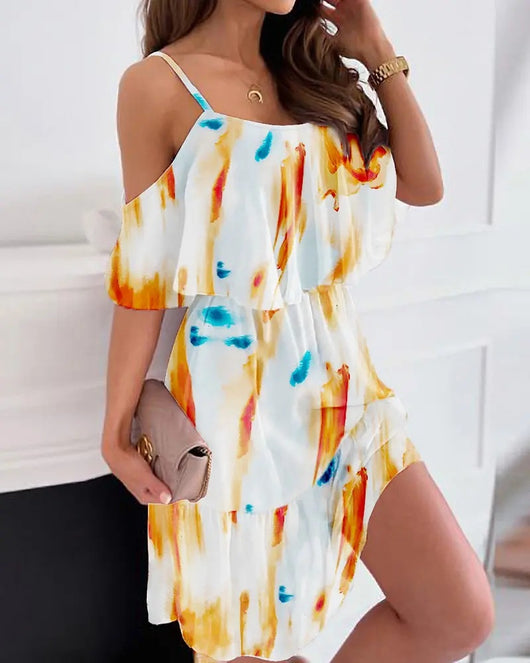 Vestido de Verano con Flores y Volantes - Diseño Hombros Descubiertos - Image 20